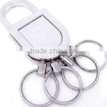 Promotional blank 3 multi-circle ring keychain