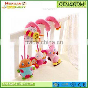 new born infant pram plush toy/Activity Spiral Cot Toy/Musical Crib Spiral Toy