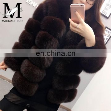 2017 New Design Woman Clothing Russian Real Fox Fur Winter Coat / Luxury Brand Fur Coat