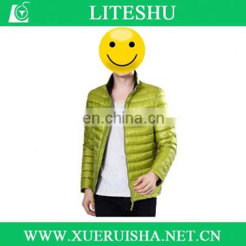 casual style winter mens down jacket in nylon shell