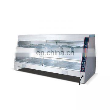 High Quality Stainless Steel GlassFoodWarmerDisplayShowcase