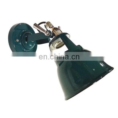 Tonghua Vintage E26 E27 Ceramic Lamp Holder Navy Blue Enamel Covered Fancy Corridor Bedroom Wall Lamp
