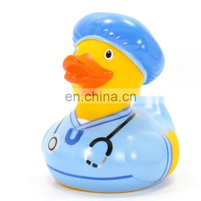 Navidad Custom Christmas Vinyl Animal Little Rubber Plastic Duck water Bath Toys for Baby shower gift