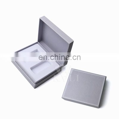 Personalized leather paper magnetic velvet jewelry gift packaging box with fabric inserts