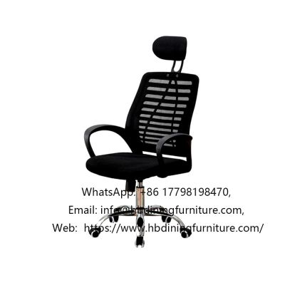 Black mesh fabric With headrest office chair