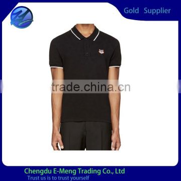 Wholesale Low Price Cotton Black New Arrival Polo T shirt Stock