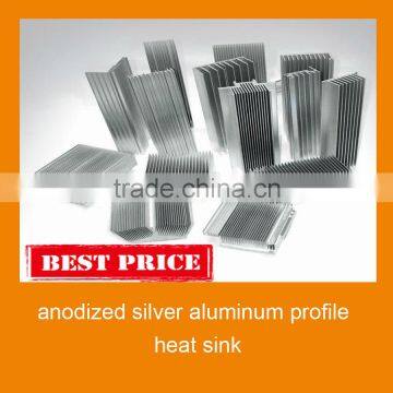 anodized 6063 T5 aluminium extrusion heat sink profile manufacturer