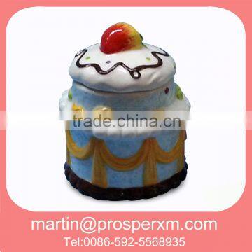 Ceramic cake shaped canister