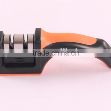 Knife Sharpener with 2 Stage Coarse & Extra-Fine Sharpening System for Steel Knives