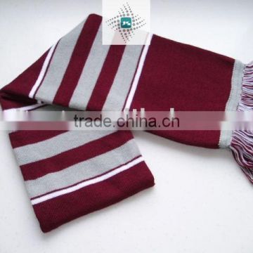 football fan acrylic knitted scarf