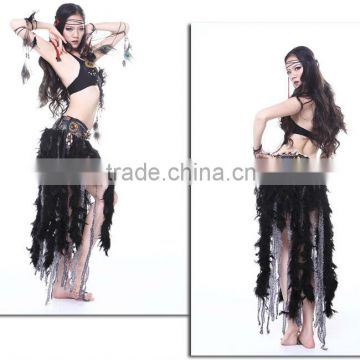 Turkey Feather Shells Bead Decoration New Sexy Tribal Belly Dance Costume                        
                                                Quality Choice