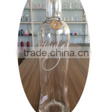 Eco-friendly material crystle white glass bottle