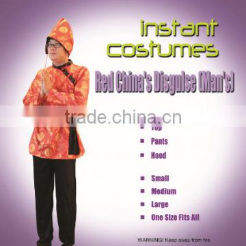 Traditional China red disgulse men fancy dress costume