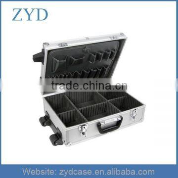 Aluminum Trolley wholesale metal tool box with wheels, ZYD-TL010