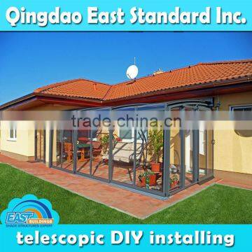 East Standard telescopic balcony sunroom