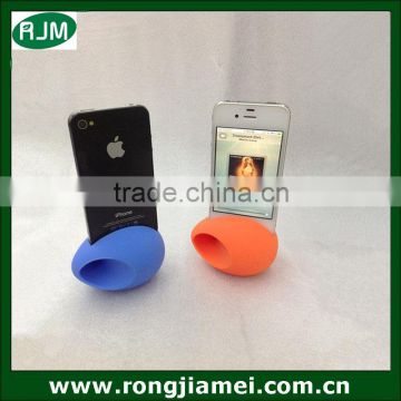 Music egg silicone speaker for iphone/horn speaker stand egg ball shape design