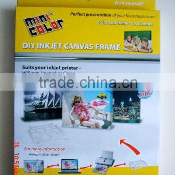 minicolor inkjet RC cotton canvas digital canvas frame with software download and easy to make at home just use hands