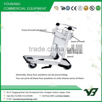 2015 New best selling 3 wheels aluminum alloy airport cart with brake (YB-AT01)