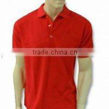 Mens short sleeve red color polo-shirt