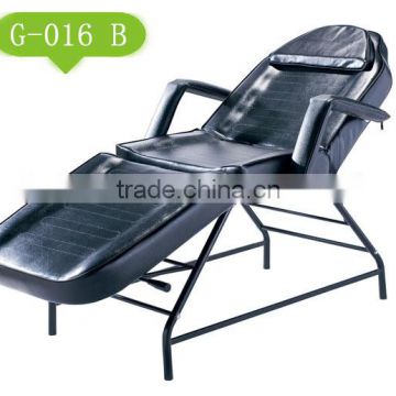 black massage stainless steel facial bed with pillow and handrest G-016