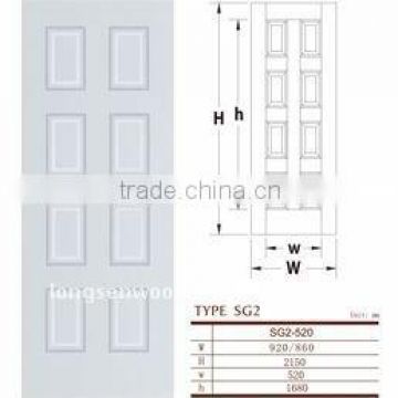 White Primer Coating HDF Moulded Door