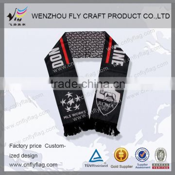 Fashionable top sell acrylic sport fan scarf for football