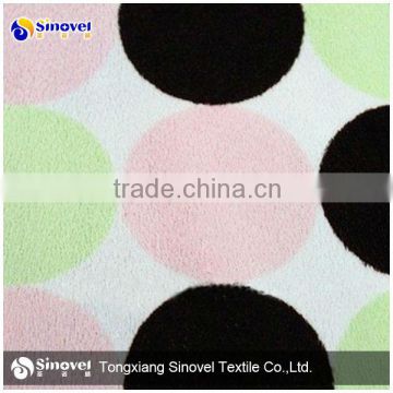 0.5 mm Printed velboa fabric with ''dot pattern" for sofa