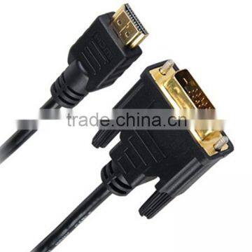 best price for high resolution DVI to HD MI cable 24+1 with gold plated connector