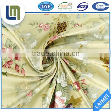 100% polyester flower printed drapery fabric green for wholesale