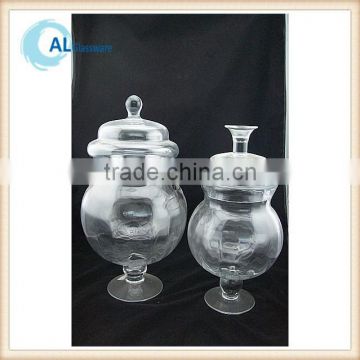 large apothecary glass jar with lid, wholesale glass apothecary jars