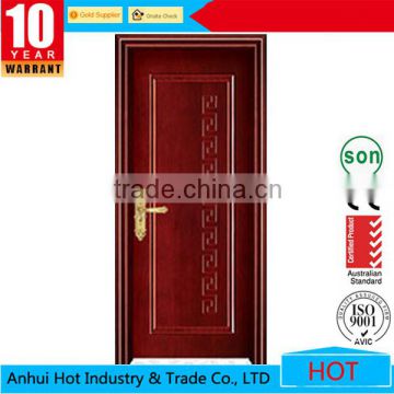 Commercial Wooden Frame Door Design Single Leaf Wooden Door Security Door for Homes