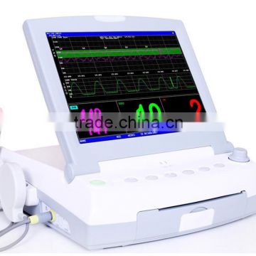 Big screen 12 inch Fetal Monitor NST CTG detecting fetus fetal movement FHR TOCO FM