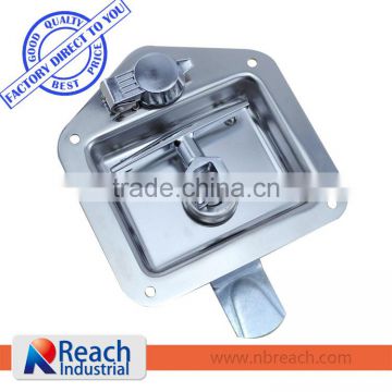 304 Stainless Steel Folding Truck Tool Box T Handle Lock, Tool Box Recessed Paddle Handle Latch
