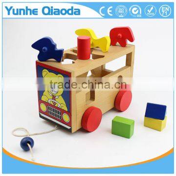 Shape Sorter bus - Pull Along Toy - many Shape Blocks