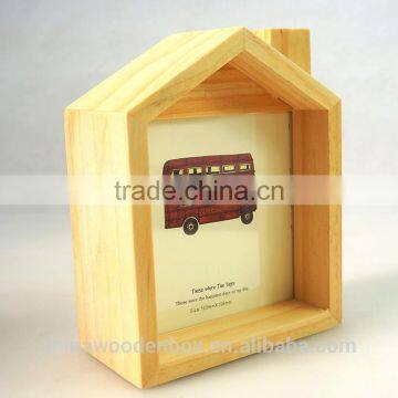 Refined small house shape Wooden photo frame