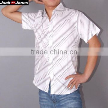 mens short sleeve casual shirts stripes dress shirts