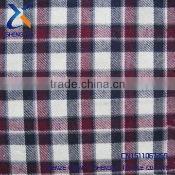 cotton shirting plaid pattern flannel fabric