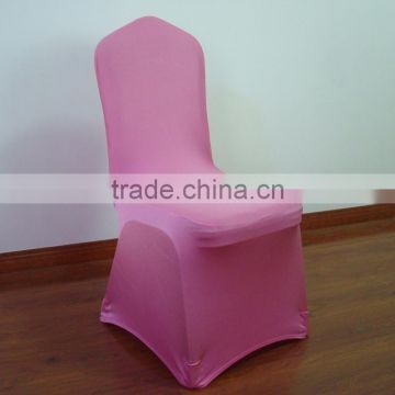 High quality pink shiny spandex wedding chair cover for sale