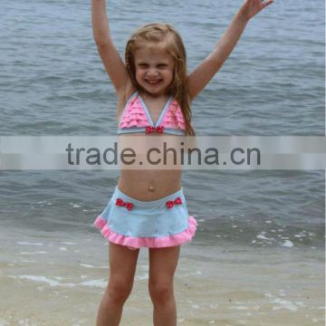 2014 new cute with none sleeve baby swimsuits