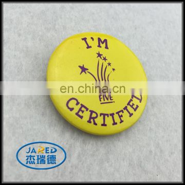 Promotional high quality custom tin button badge
