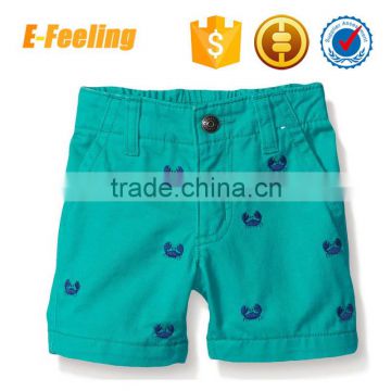 2016 China factory custom summer shorts for men with embroidery logo