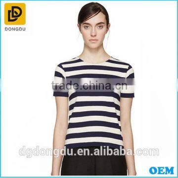 Stripe simple 100% cool cotton tee shirts with high quality