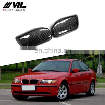 Replace Carbon Fiber Rear View Mirror Covers for BMW 3Series E46 E36 E34 Sedan 98-05