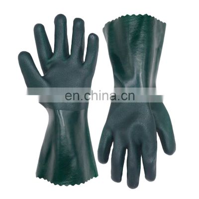 HANDLANDY CE Certified Non-slip Reusable Oil Resistant PVC nitrile smooth Heavy Duty Industrial Work Gloves