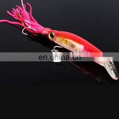 fishing artificial lure 14CM 40g shrimp sinking  minnow fish  hard plastic lure bait with silicone ribbon pesca bait