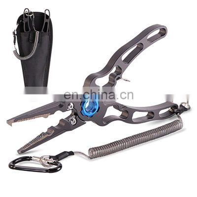 New design Multifunctional fishing pliers fish lip gripper set lure  fishing pliers with sheath