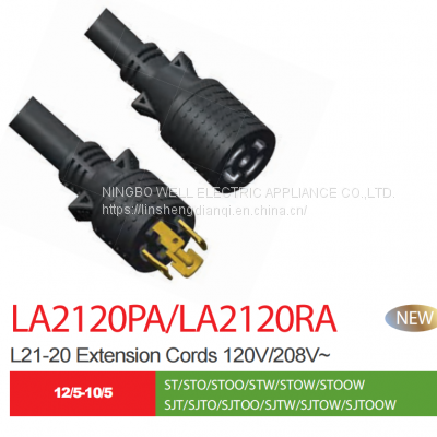 NEMA L21-20P America Twist locking Power cord