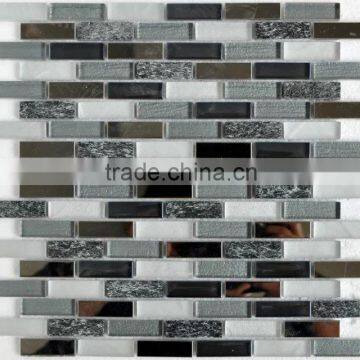 15x48x8mm Crystal Glass Mosaic Swimming Pool Mosaic GB-T8GSM91SQ