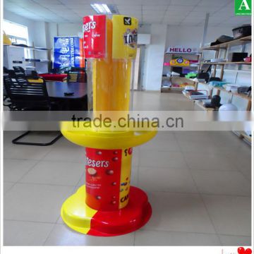 Vacuum forming plastic promotion showing stand for M&M brand