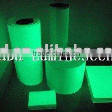 luminous film/glow in the dark film/night glow rigid vinyl film